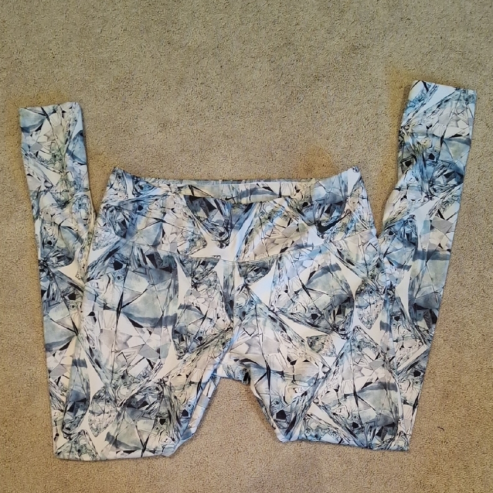 Nike Dri-Fit Artistic Blue and White Leggings